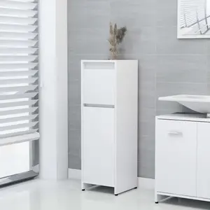 vidaXL Armoire de salle de bain Blanc 30x30x95 cm Aggloméré pas cher