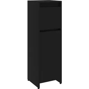 vidaXL Armoire de salle de bain Noir 30x30x95 cm Aggloméré pas cher