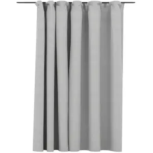 Comparateur de prix : vidaXL Rideau occultant d'aspect de lin avec crochets Gris 290x245 cm
