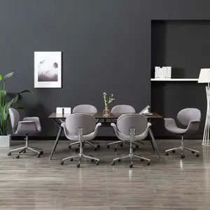 Comparateur de prix : vidaXL Chaises Pivotantes De Salle À Manger 6 Pcs Gris Tissu - Vidaxl