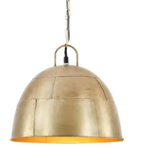 Comparateur de prix : vidaXL Lampe suspendue industrielle vintage 25 W Laiton Rond 31 cm E27