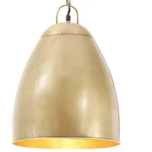 Comparateur de prix : vidaXL Lampe suspendue industrielle 25 W Laiton Rond 32 cm E27