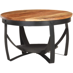 vidaXL Table basse Ø68x43 cm Bois d'acacia solide pas cher