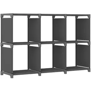 Comparateur de prix : vidaXL Étagère d'affichage 6 cubes Gris 103x30x72,5 cm Tissu