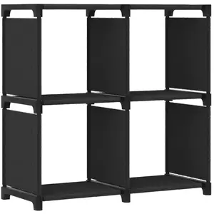 Comparateur de prix : vidaXL Étagère d'affichage 4 cubes Noir 69x30x72,5 cm Tissu