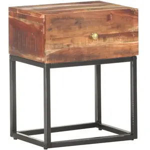vidaXL Table de chevet 40x30x50 cm Bois d'acacia brut pas cher