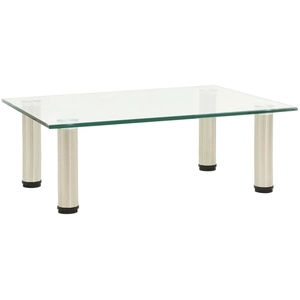vidaXL Meuble TV Transparent 40x35x17 cm Verre trempé pas cher