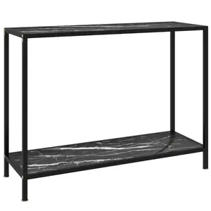 Comparateur de prix : vidaXL Table console Noir 100x35x75 cm Verre trempé