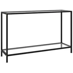 vidaXL Table console Transparent 120x35x75 cm Verre trempé pas cher