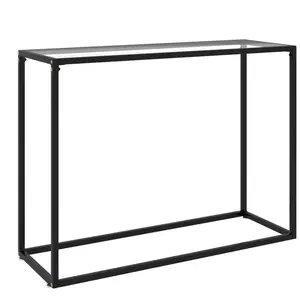 vidaXL Table console Transparent 100x35x75 cm Verre trempé pas cher