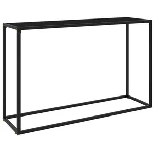 vidaXL Table console Noir 120x35x75 cm Verre trempé