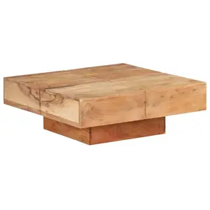 vidaXL Table basse 80x80x28 cm Bois d'acacia massif pas cher