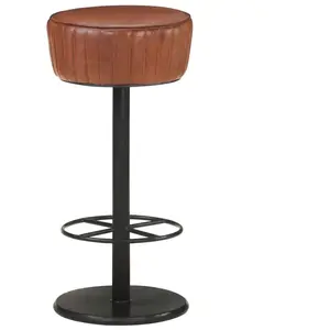 Tabouret de bar Marron Cuir véritable vidaXL pas cher