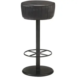 Comparateur de prix : Non communiqué vidaXL Tabouret de bar Noir Cuir véritable