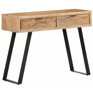 Comparateur de prix : vidaXL Table console 100x35x76 cm Bois d'acacia avec bord naturel