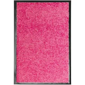 vidaXL Paillasson lavable Rose 40x60 cm pas cher