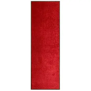 vidaXL Paillasson lavable Rouge 60x180 cm pas cher
