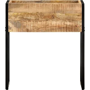 vidaXL Jardinière 60x20x68 cm Bois de manguier brut pas cher