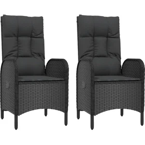 Comparateur de prix : vidaXL Chaises d'extérieur 2 pcs Résine tressée Noir