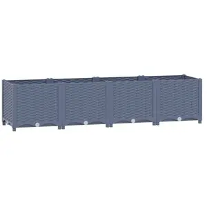vidaXL Lit surélevé 160x40x38 cm Polypropylène pas cher
