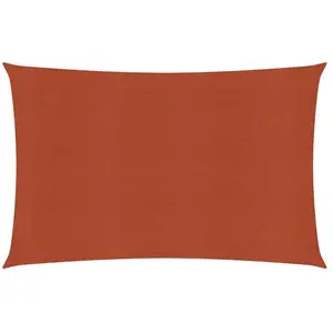 vidaXL Voile d'ombrage 160 g/m² Terre cuite 6x7 m PEHD pas cher