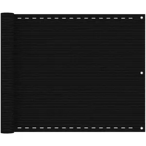 vidaXL Écran de balcon Noir 75x400 cm PEHD pas cher