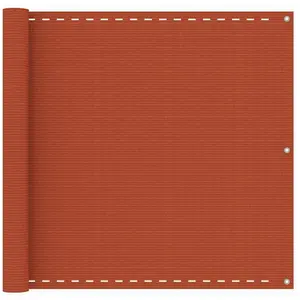 vidaXL Écran de balcon Orange 90x400 cm PEHD pas cher