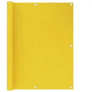 vidaXL Écran de balcon Jaune 120x300 cm PEHD pas cher