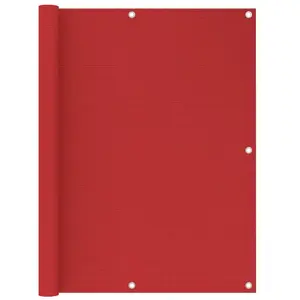 vidaXL Écran de balcon Rouge 120x300 cm PEHD pas cher