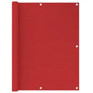 vidaXL Écran de balcon Rouge 120x500 cm PEHD pas cher