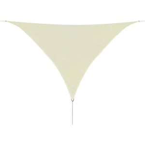 vidaXL Voile d'ombrage 160 g/m² Beige 5x6x6 m PEHD pas cher