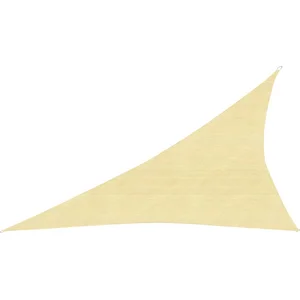 vidaXL Voile d'ombrage 160 g/m² Beige 3x4x5 m PEHD pas cher