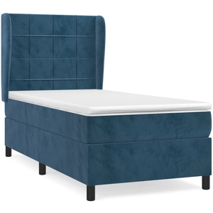 vidaXL Sommier à lattes de lit avec matelas Bleu foncé 100x200 cm pas cher