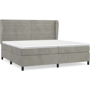 Comparateur de prix : vidaXL Sommier à lattes de lit et matelas Gris clair 200x200cm Velours