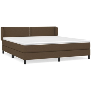 vidaXL Sommier à lattes de lit avec matelas Marron foncé 160x200 cm pas cher
