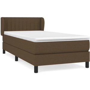 vidaXL Sommier à lattes de lit avec matelas Marron foncé 100x200 cm pas cher