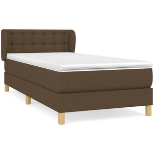 vidaXL Sommier à lattes de lit avec matelas Marron foncé 100x200 cm pas cher