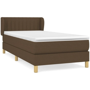 vidaXL Sommier à lattes de lit avec matelas Marron foncé 100x200 cm pas cher