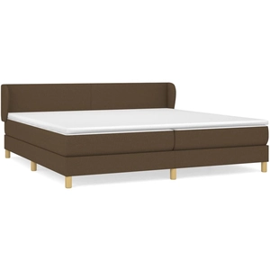 vidaXL Sommier à lattes de lit avec matelas Marron foncé 200x200 cm pas cher
