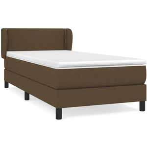 vidaXL Sommier à lattes de lit avec matelas Marron foncé 100x200 cm pas cher