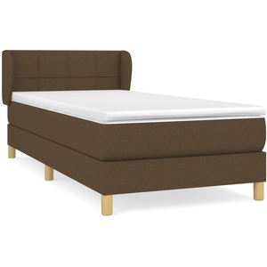 vidaXL Sommier à lattes de lit avec matelas Marron foncé 140x200 cm