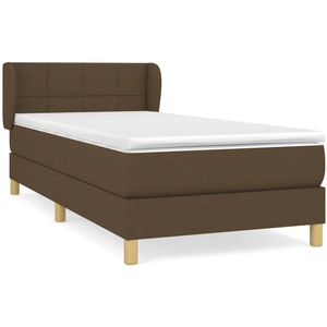vidaXL Sommier à lattes de lit avec matelas Marron foncé 80x200 cm pas cher