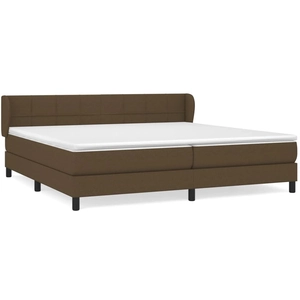 vidaXL Sommier à lattes de lit avec matelas Marron foncé 140x190 cm pas cher