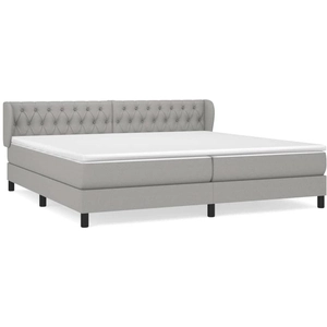 Comparateur de prix : vidaXL Sommier à lattes de lit avec matelas Gris clair 200x200cm Tissu