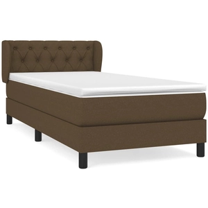 vidaXL Sommier à lattes de lit avec matelas Marron foncé 80x200 cm pas cher