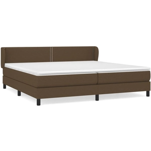 vidaXL Sommier à lattes de lit avec matelas Marron foncé 200x200 cm pas cher