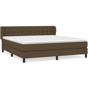 vidaXL Sommier à lattes de lit avec matelas Marron foncé 180x200 cm pas cher