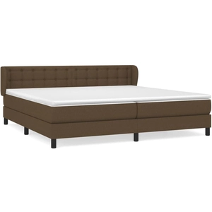vidaXL Sommier à lattes de lit avec matelas Marron foncé 200x200 cm pas cher