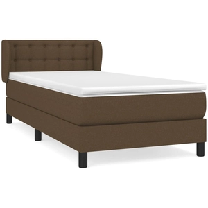 vidaXL Sommier à lattes de lit avec matelas Marron foncé 140x200 cm pas cher