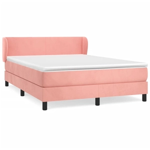 Comparateur de prix : vidaXL Sommier à lattes de lit avec matelas Rose 160x200 cm Velours